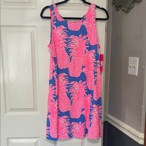 New Lilly Pulitzer Pink and Blue Pineapple Dress
